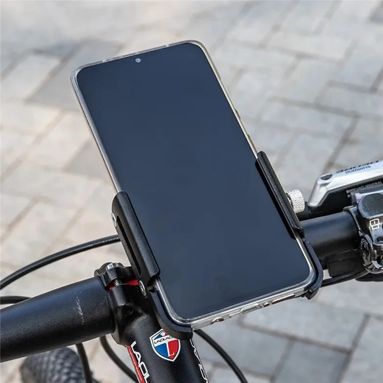 GUB P30 Aluminium-Legierungs-Telefonhalter Fahrrad Handyhalterung Fahrrad-Halterung - Schwarz