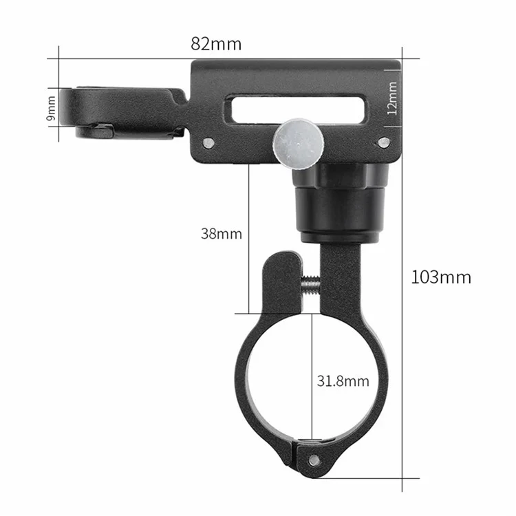 GUB P30 Aluminium-Legierungs-Telefonhalter Fahrrad Handyhalterung Fahrrad-Halterung - Schwarz