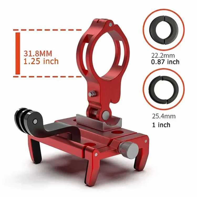 GUB G-89 Suporte de Bicicleta Elétrica para Celular, Liga de Alumínio - Vermelho