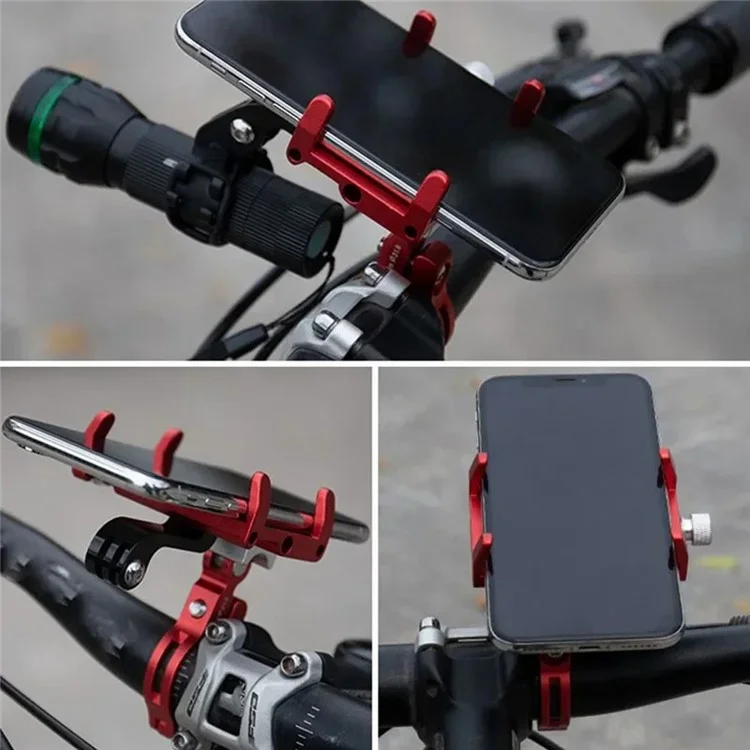GUB G-89 Suporte de Bicicleta Elétrica para Celular, Liga de Alumínio - Vermelho