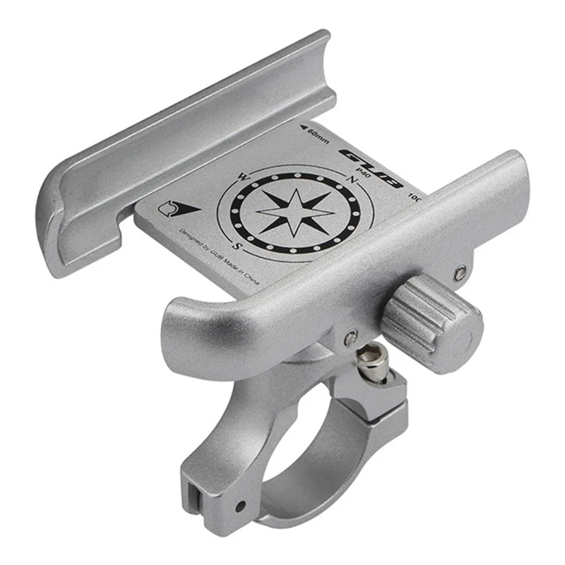 GUB P40 360 Degree Rotation Bicycle Handlebar Mount Aluminum Alloy Phone Holder Bracket - Silver