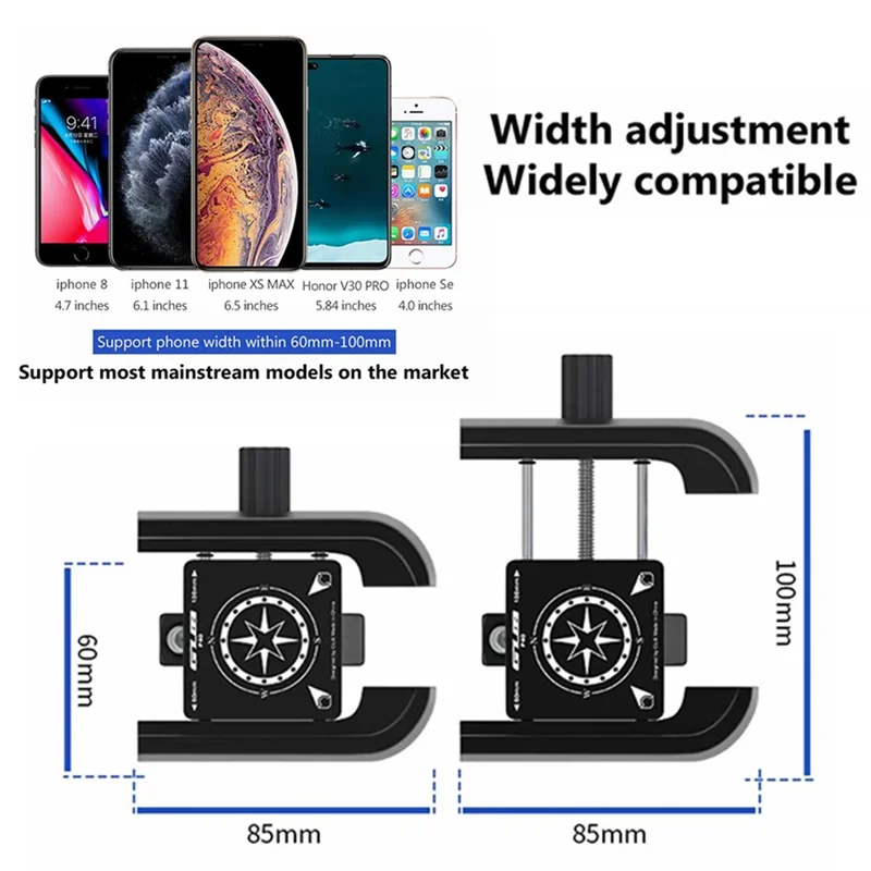 GUB P40 360 Degree Rotation Bicycle Handlebar Mount Aluminum Alloy Phone Holder Bracket - Silver