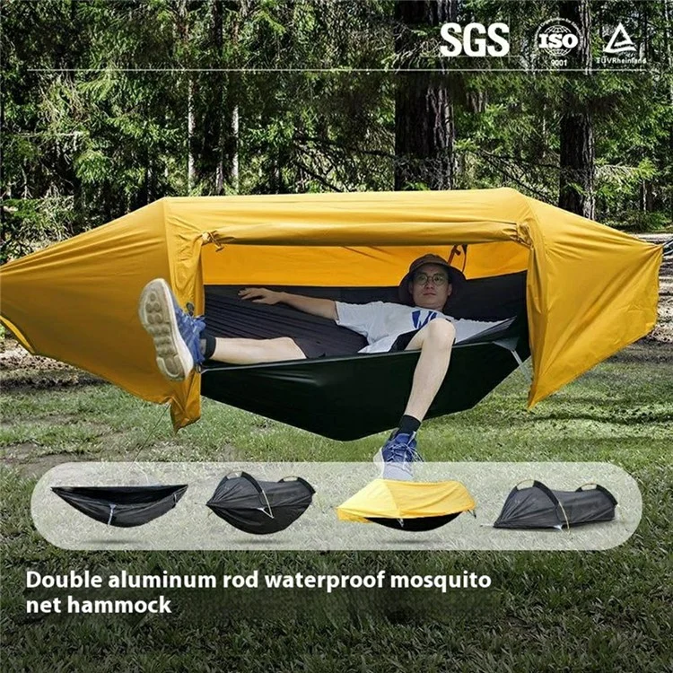 TRAVELER Camping Hammock 270 x140cm Double Hammock Tent with Net for Outdoor Hiking Travel - Blue