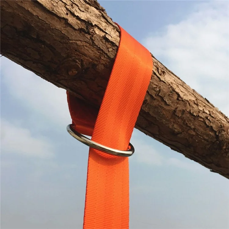 TRAVELER 2 Stück 150 cm Outdoor-Hängematten-Gurte, Hängeseil, Schaukelgurt, Innen-Yoga-Aufhängebänder, Polyesterkordeln - Orange