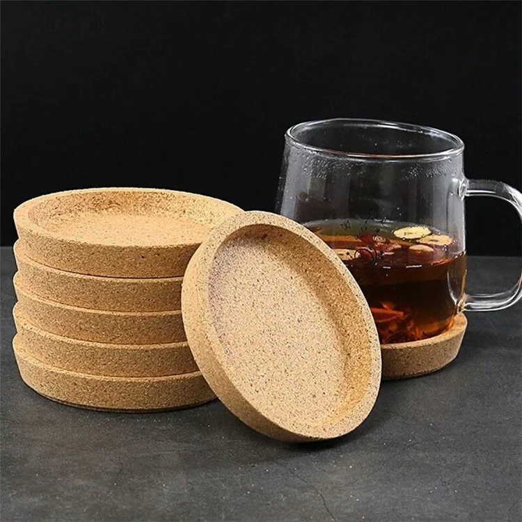 Cork Coaster Placemat Термостойкий Круглый Круглый Напиток Чашка Pad Tray Не Скользящий Стол