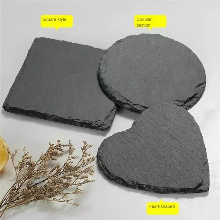 B-1117 Rock Stone Table Cup Mat Coffee Milk Cup Pad Bowl Heat Insulation Pad Coasters Non-slip Placemat - Burr Round