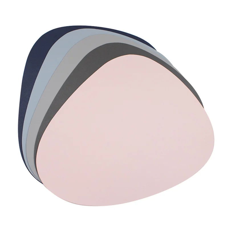 CDY002 PVC جلد عازل للحرارة، طقم مفارش طاولة، مسند وعاء مطبخ، مقاوم للانزلاق، لوح طاولة، مقاس كبير - رمادي داكن