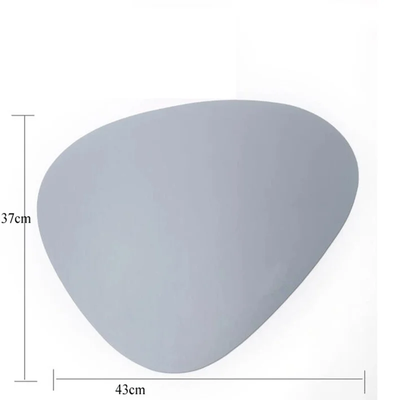 CDY002 PVC جلد عازل للحرارة، طقم مفارش طاولة، مسند وعاء مطبخ، مقاوم للانزلاق، لوح طاولة، مقاس كبير - رمادي داكن