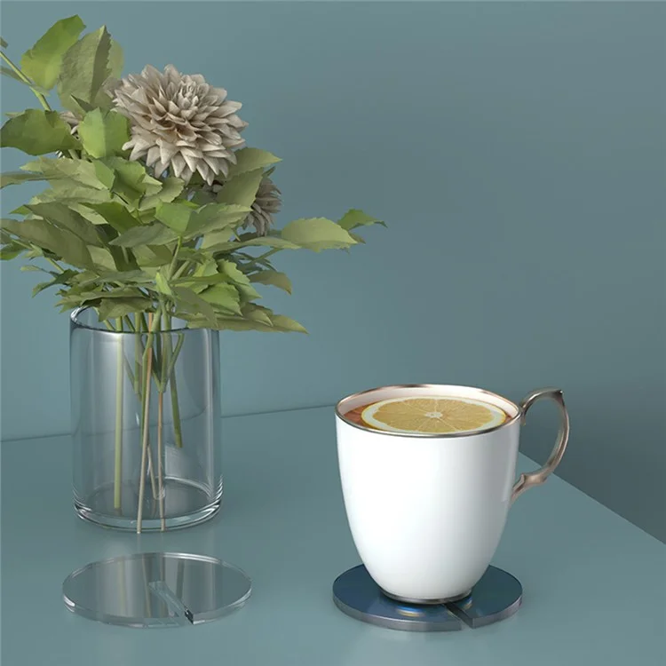 10cm Round Thicken Acrylic Coaster Pad Kitchen Dining Table Anti-scalding Water Tea Coffee Cup Mat - Colorful