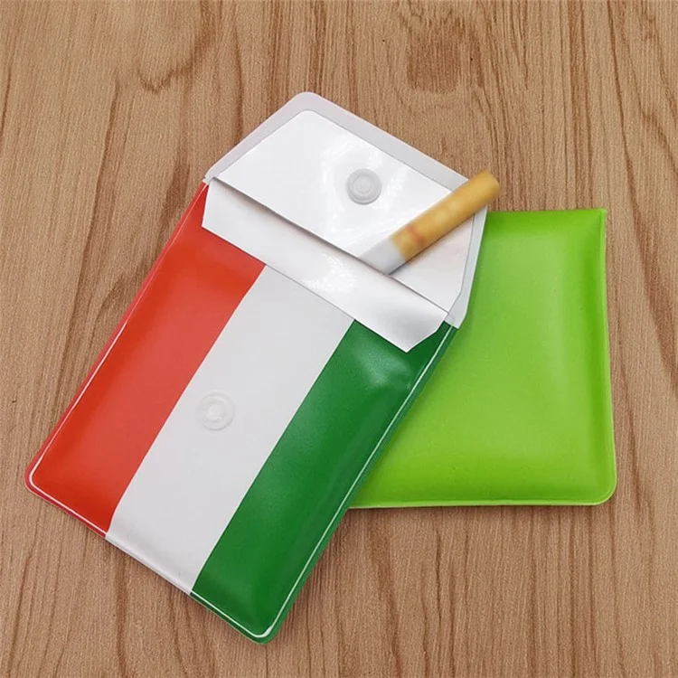 Tragbarer, wiederverwendbarer Aschenbecher, Tasche für Outdoor-Rauchen, Zigarettenasche-Tasche, feuerfeste Tasche - Rot