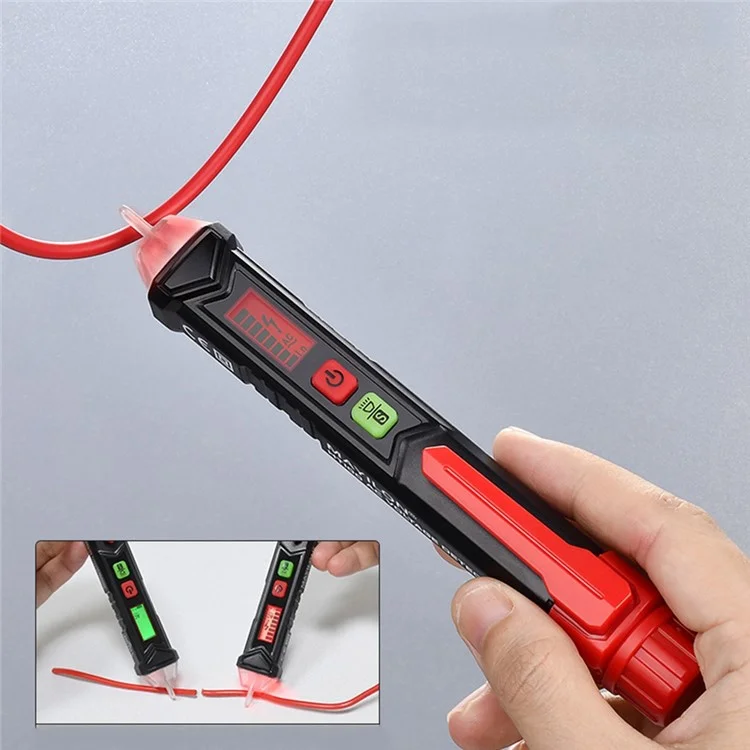 MAYILON HT100 Smart Voltage Detector Electric Indicator Non-Contact Tester Circuit Breakpoint Finder Null Live Wire Test Tools AC 1000V (No Battery)