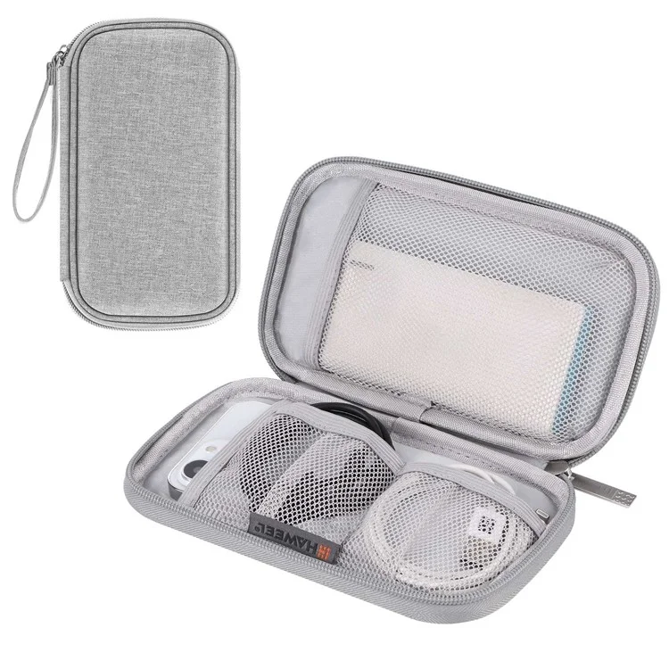 HAWEEL HWL2125 Elektronikzubehör Organizer Tragetasche Tragbarer Reisetasche Für Kabelladegeräte Watchband - Grau