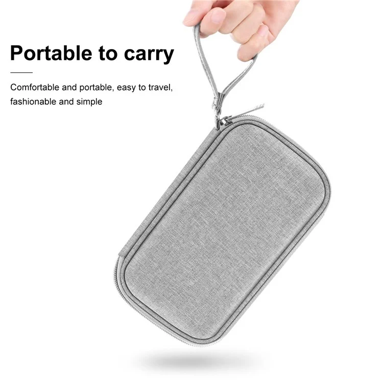 HAWEEL HWL2125 Elektronikzubehör Organizer Tragetasche Tragbarer Reisetasche Für Kabelladegeräte Watchband - Grau