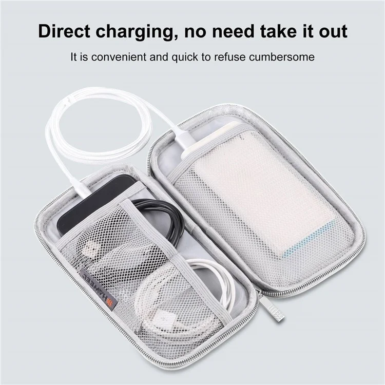HAWEEL HWL2125 Elektronikzubehör Organizer Tragetasche Tragbarer Reisetasche Für Kabelladegeräte Watchband - Grau