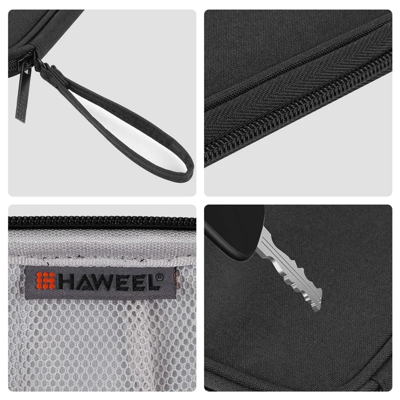 HAWEEL HWL2125 Electronics Accessories Organizer Carrying Case Portable Travel Bag for Cable Charger Watchband - Black