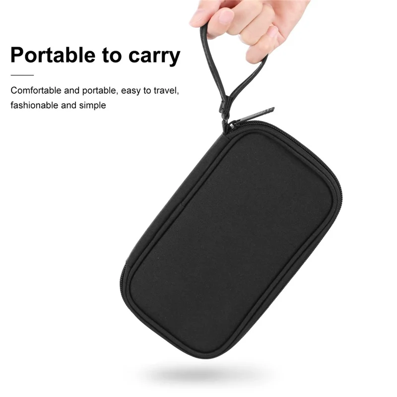 HAWEEL HWL2125 Electronics Accessories Organizer Carrying Case Portable Travel Bag for Cable Charger Watchband - Black