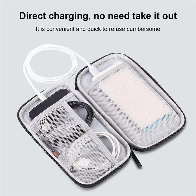 HAWEEL HWL2125 Electronics Accessories Organizer Carrying Case Portable Travel Bag for Cable Charger Watchband - Black