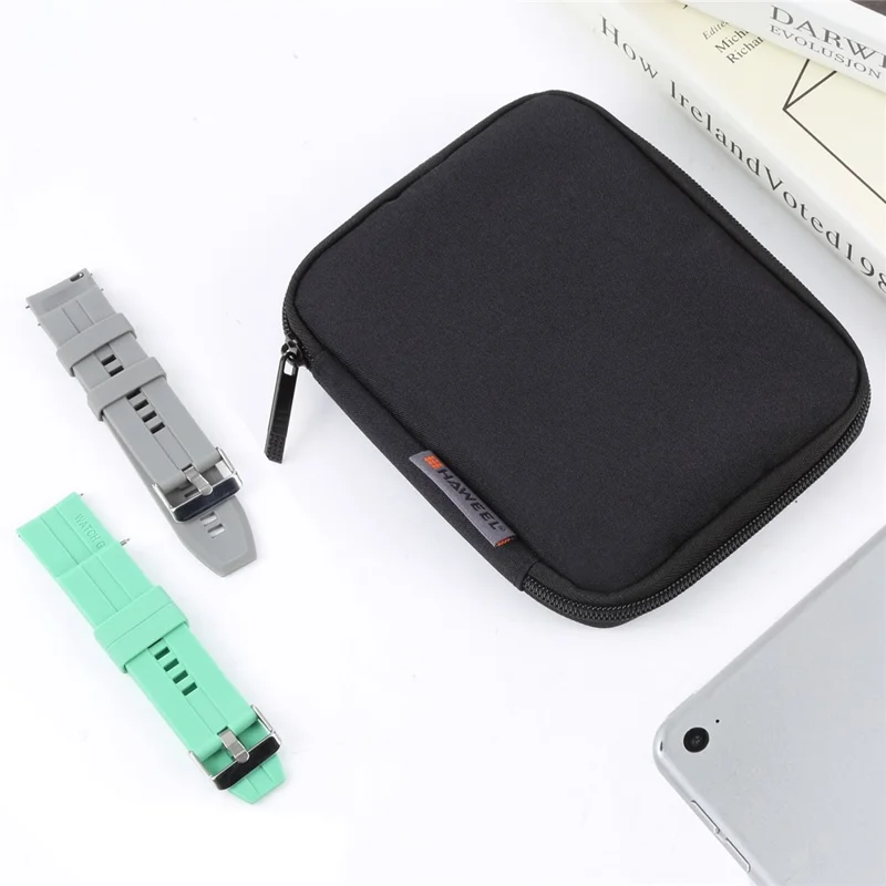 HAWEEL HWL2124 Bærbar Urremorganizer Opbevaringstaske til Urrem Rejsetaske - Sort