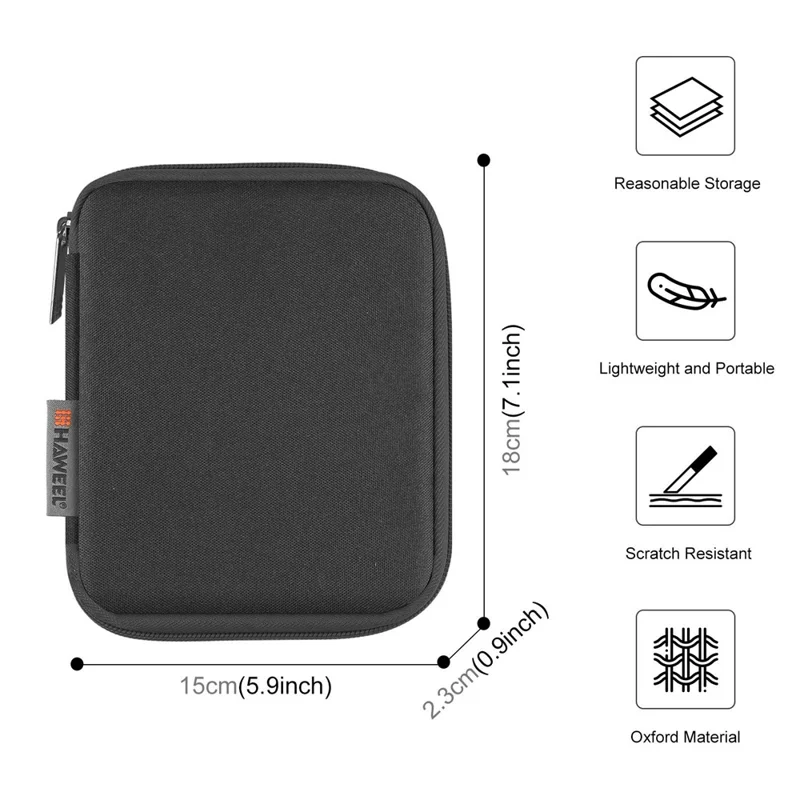 HAWEEL HWL2124 Bærbar Urremorganizer Opbevaringstaske til Urrem Rejsetaske - Sort