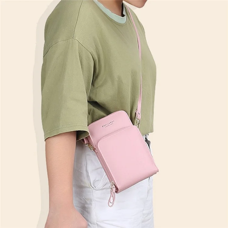 BAELLERRY N0102 Crossbody Bag for Women, Comfortable Shoulder Bag Teen Girl's Long Strap Purse Clutch Wallet Phone Bag - Grey