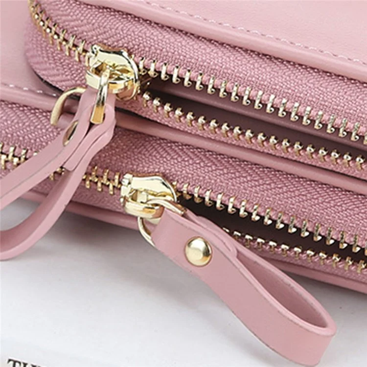BAELLERRY N0102 Crossbody Bag for Women, Comfortable Shoulder Bag Teen Girl's Long Strap Purse Clutch Wallet Phone Bag - Grey