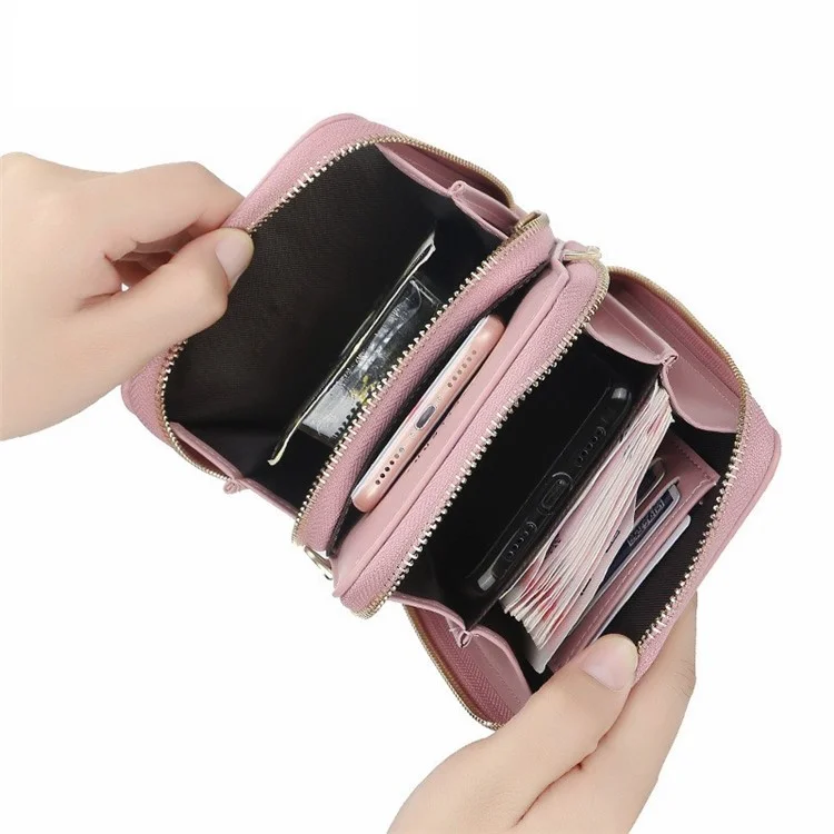 BAELLERRY N0102 Crossbody Bag for Women, Comfortable Shoulder Bag Teen Girl's Long Strap Purse Clutch Wallet Phone Bag - Grey