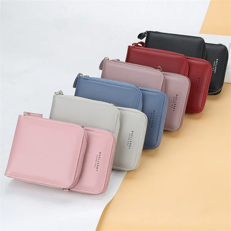 BAELLERRY N0102 Crossbody Bag for Women, Comfortable Shoulder Bag Teen Girl's Long Strap Purse Clutch Wallet Phone Bag - Grey