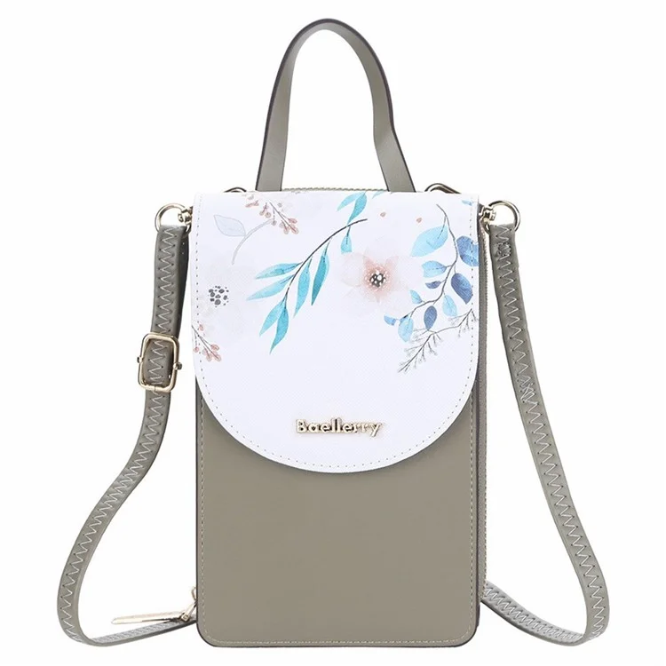 BAELLERRY N8621 Women Touch Screen Crossbody Bag Multifunctional Phone Purse Clear Window Shoulder Pouch - Green