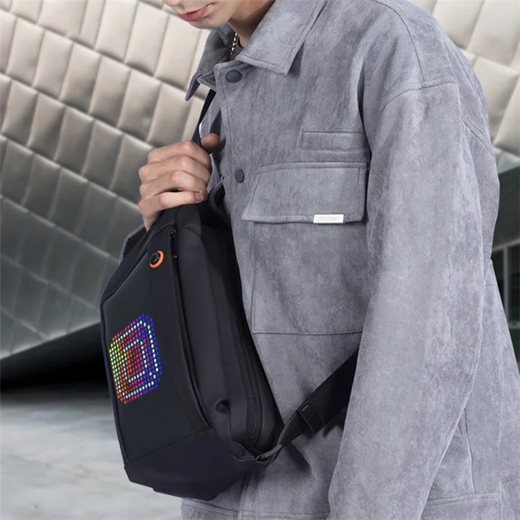 Mark Ryden MR-2588 Crossbody Bag Mit Led-display Wasserdichte Männer Flanellkaste Brustpackung