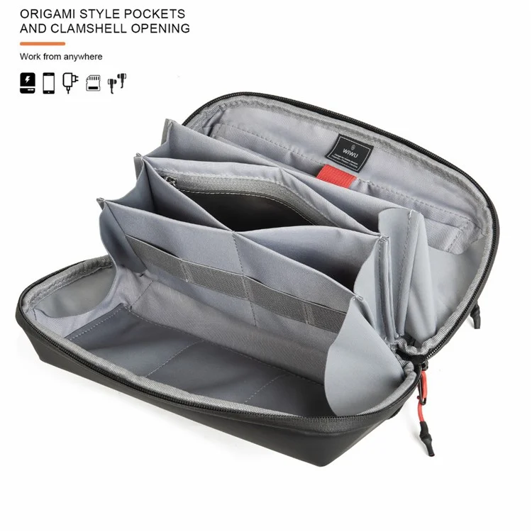 WIWU Warriors Tech Pouch X Pro Electronics Organizer Nylon Storage Bag for Data Cable, Charger