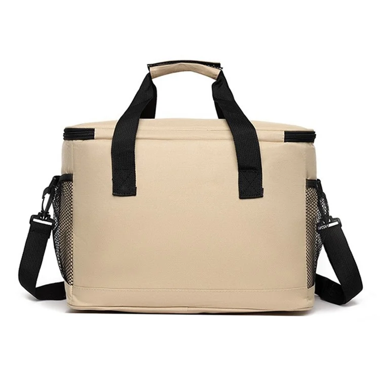 SANNE CL2106 19.7L Insulated Food Carrier Handbag Oxford Cloth Cooler Bag for Picnic - Grigio