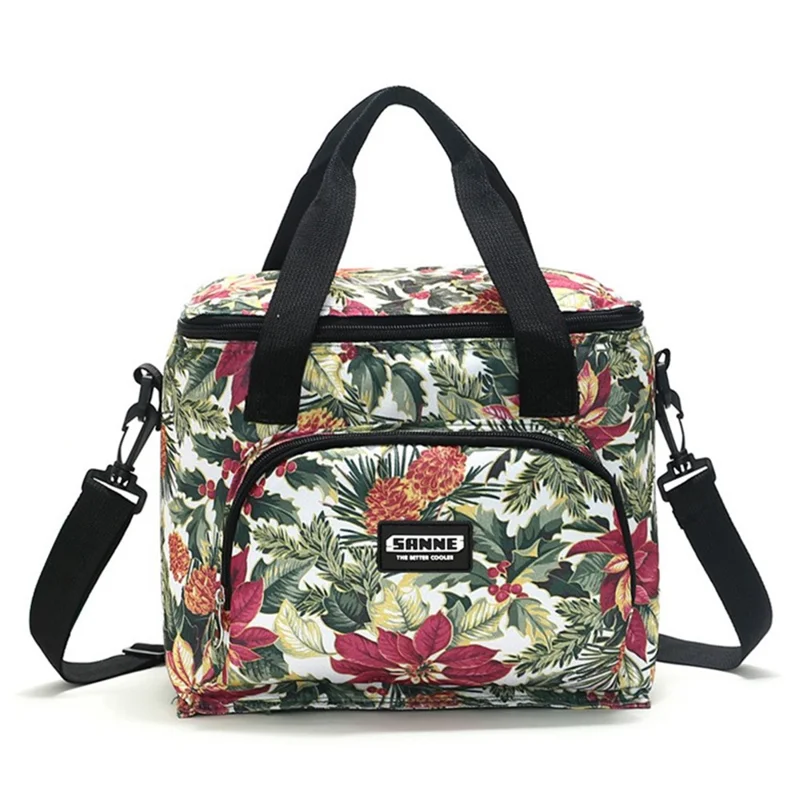 SANNE CL8108 10L Isolierte Lebensmittel-Tragetasche Oxford-Gewebe Kühltasche für Camping - Herbstwald