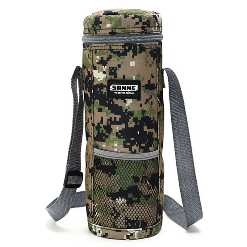 SANNE SH007-2 1.5L Wine Bag Carrier Aluminum Foil Insulated Tote Champagne Bottle Cooler Pouch - Camuflagem