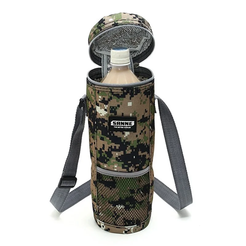 SANNE SH007-2 1.5L Wine Bag Carrier Aluminum Foil Insulated Tote Champagne Bottle Cooler Pouch - Camuflagem