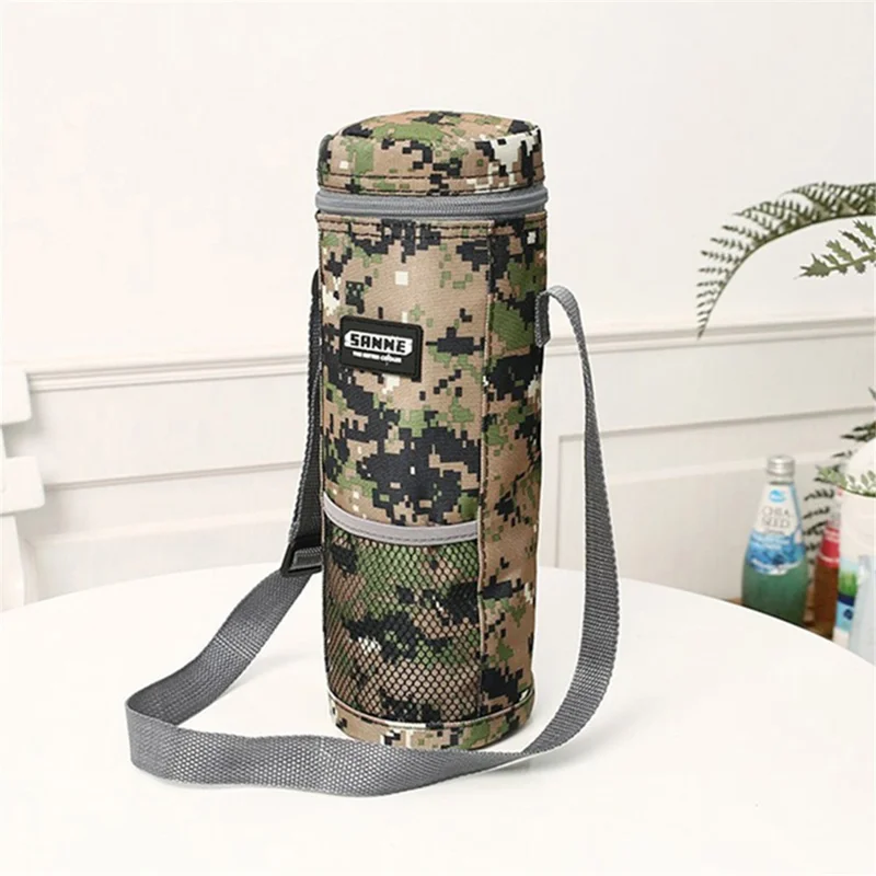 SANNE SH007-2 1.5L Wine Bag Carrier Aluminum Foil Insulated Tote Champagne Bottle Cooler Pouch - Camuflagem