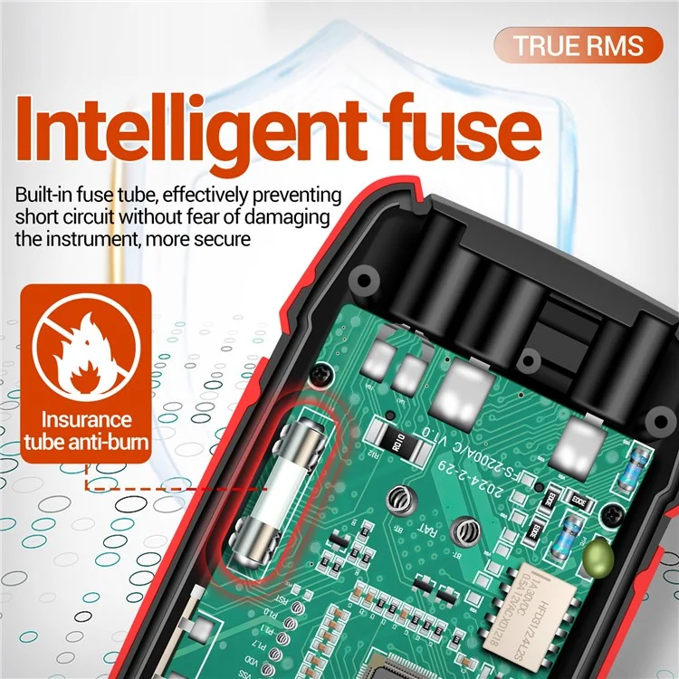 ANENG M117 Multímetro Rango automático Digital Probador Inteligente Multi Tester - Rojo