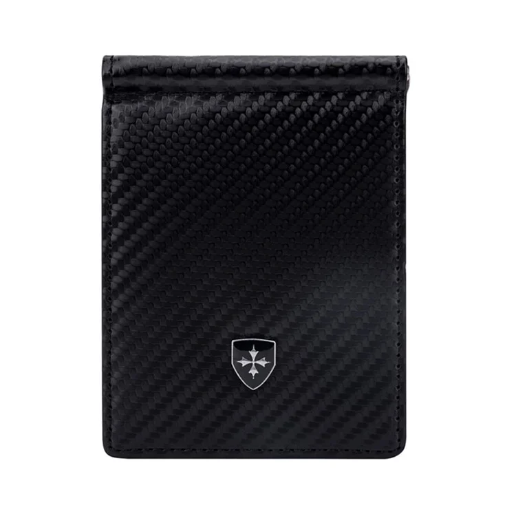 BAELLERRY K9309 Business Men RFID Blocking Multiple Card Slots PU Leather Wallet with Money Clip - Black