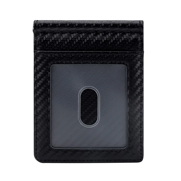 BAELLERRY K9309 Business Men RFID Blocking Multiple Card Slots PU Leather Wallet with Money Clip - Black