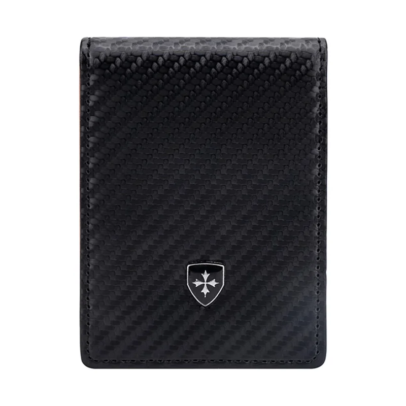 BAELLERRY K9307 Minimalist RFID Blocking PU Leather Men Wallet with Multiple Card Slots and Money Clip - Black