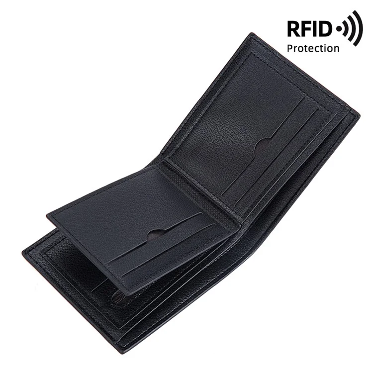 BAELLERRY D3043 Retro Contrast Color PU Leather Men Short Wallet Cards Cash Storage Bag - Dark Coffee