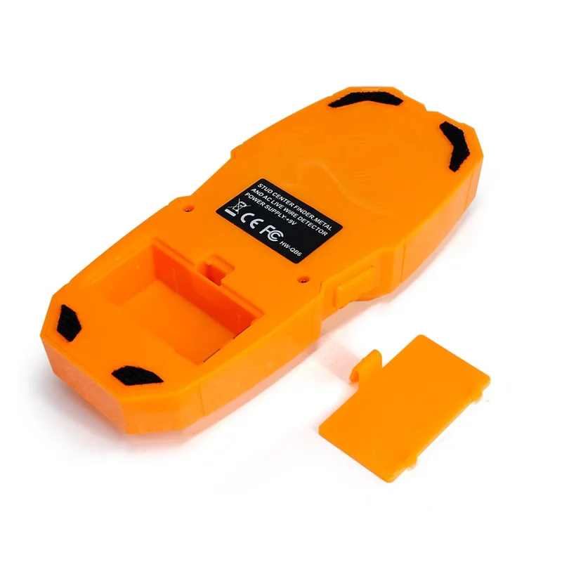 HW-QB6 5 in 1 LCD Wall Stud Finder Edge Center Wood Current Metal AC Live Wire Detector - Yellow