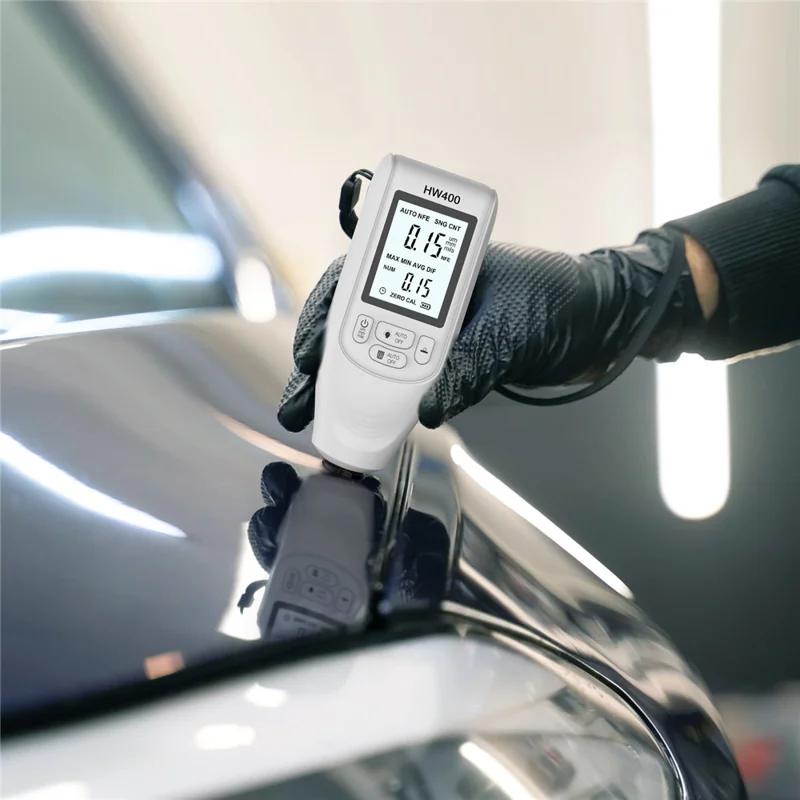 HW400 Automobile Thickness Gauge Car Paint Tester Thickness Coating Measuring Tool - White