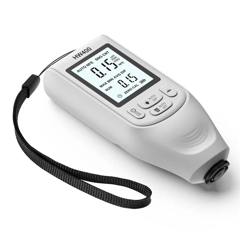 HW400 Automobile Thickness Gauge Car Paint Tester Thickness Coating Measuring Tool - White