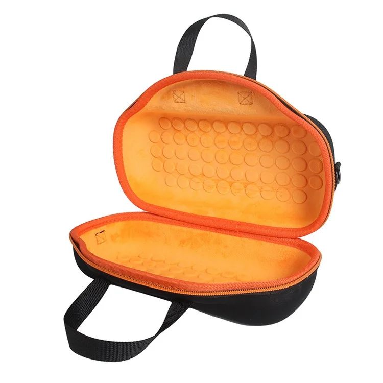 Para Bose Soundlink Max Oxford Cloth+ EVA Storage Case Bluetooth Speaker Carrying Bag with Shoulder Strap - Preto / Laranja