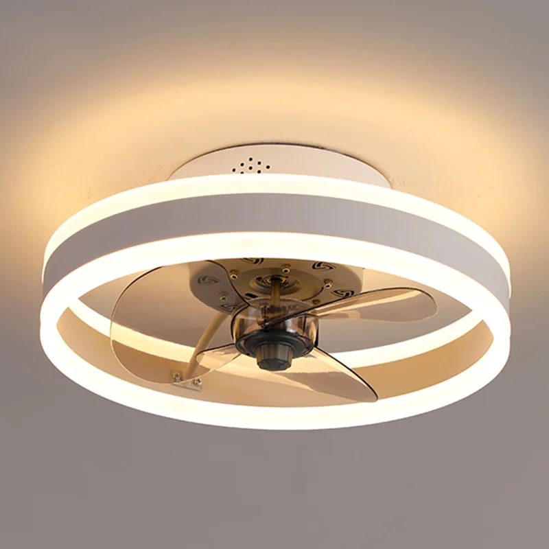 50cm 220V 6-Speed Nordic Ceiling Fan Light with Remote Control for Living Room / Bedroom / Dining Room - White