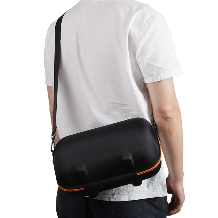 Para Harman Kardon Allure Essential Carrying Case Bluetooth Speaker Storage Bag with Shoulder Strap - Preto / Laranja