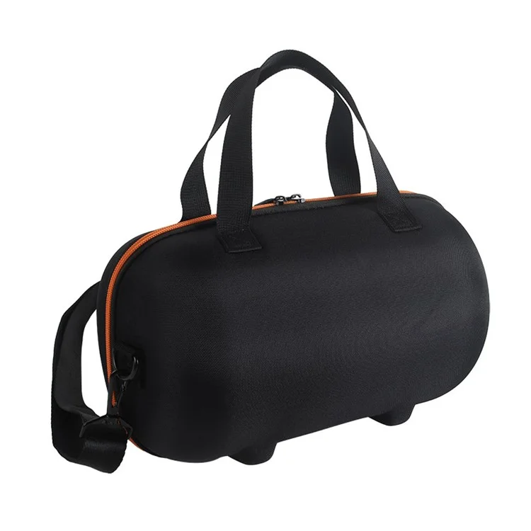 Para Harman Kardon Allure Essential Carrying Case Bluetooth Speaker Storage Bag with Shoulder Strap - Preto / Laranja