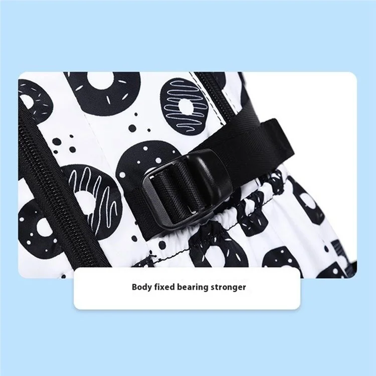 3 Piezas / Establecer Una Mochila Para Niños Bolsa de Mochila Para Niños Bolsa de Lápiz Para Adolescentes Bolsa de Escuela Impermeable - Negro / Blanco