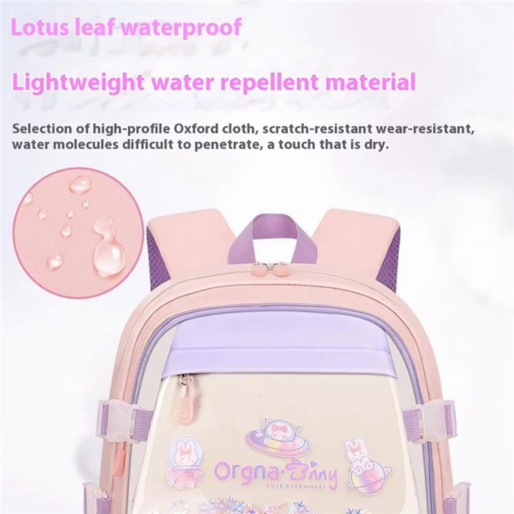 Kawaii 3d Cartoon Bunny Sequin Design Mochila Para Niñas Para la Escuela de Libros Para Niños, Tamaño L - Rosa