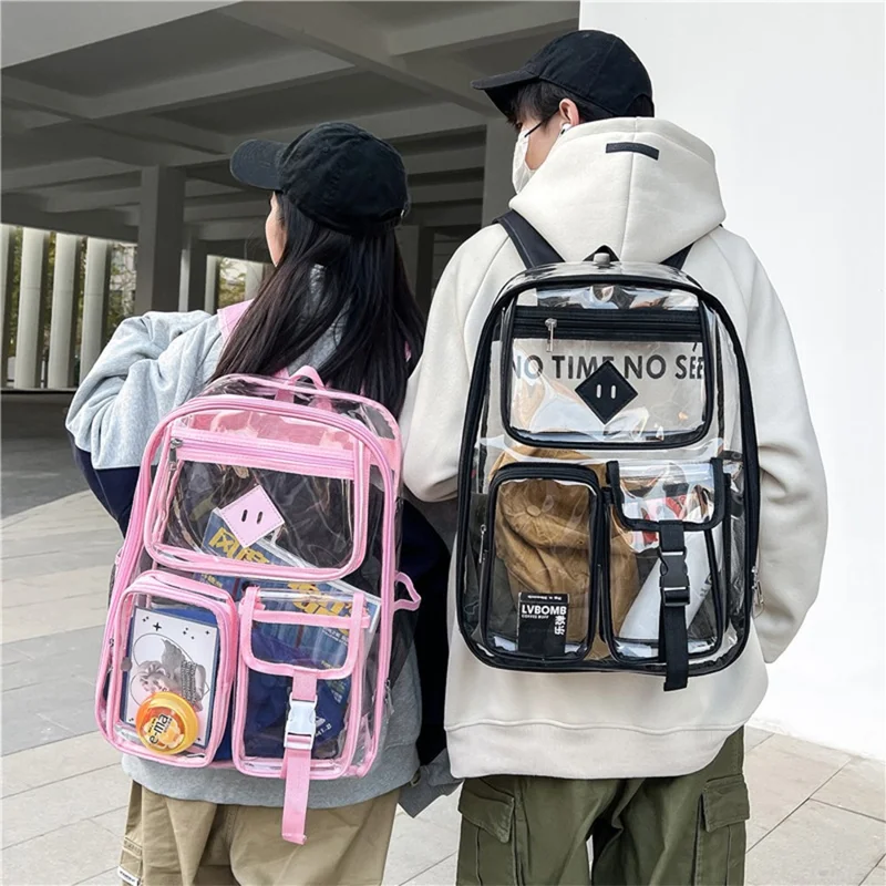 Veja Através da Mochila Para Escolar - Rosa